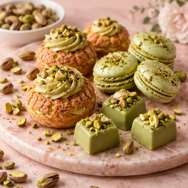 Macarons e doces artesanais de pistache